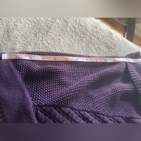 LAURA purple short sleeve purple cardigan (XL) - Picture 8 of 10
